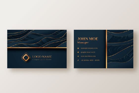 Premium laminated business cards printed by Heathrow Printers
