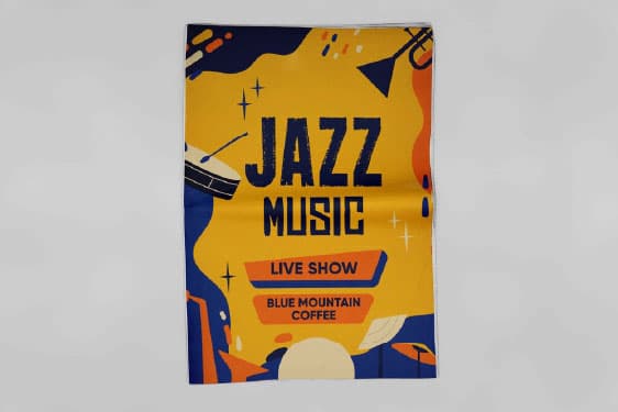 Large event poster printed in vivid colour