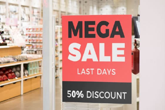 Retail promotion poster for an in-store display